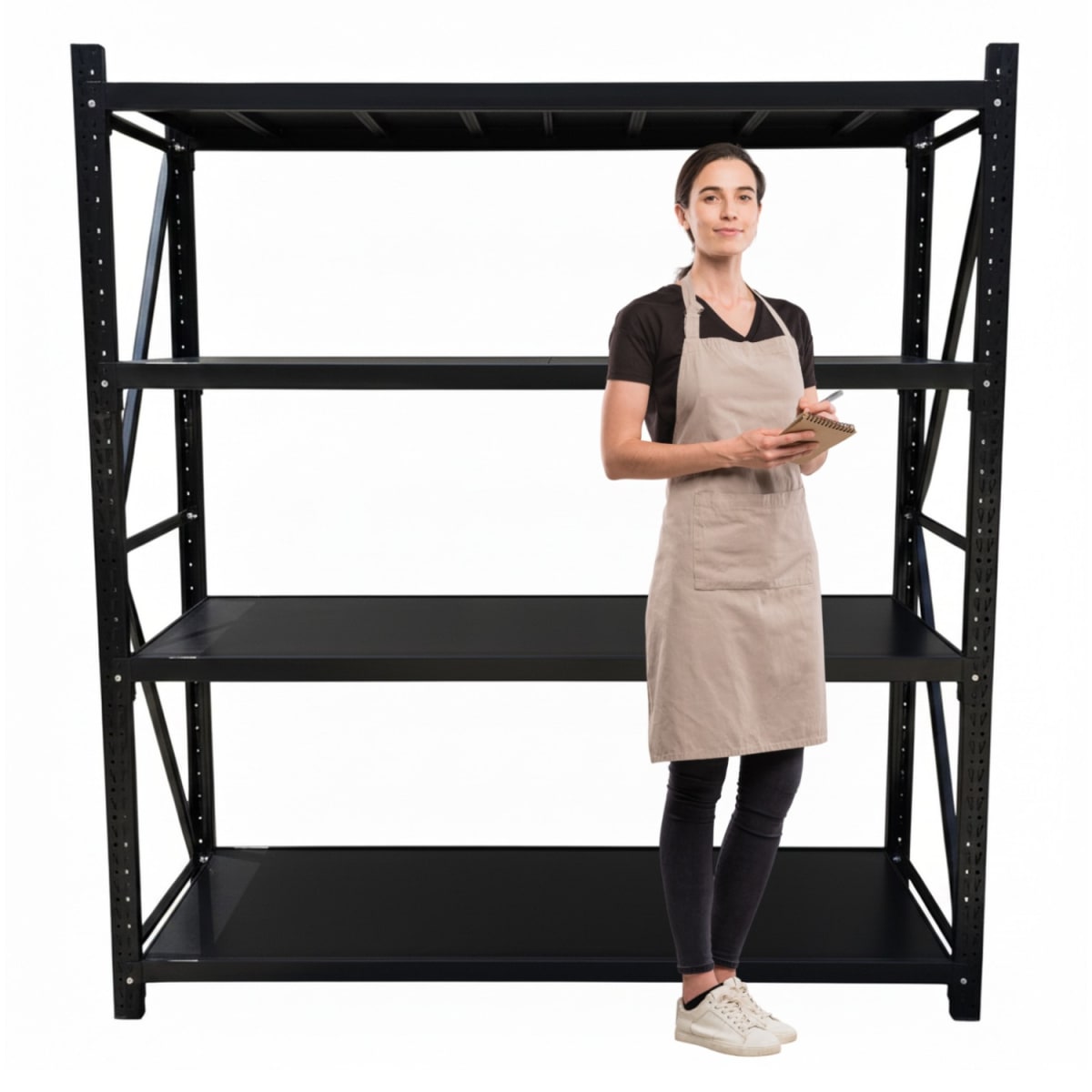 Rack 200x50x200 cm. 400 Kgs Negro1