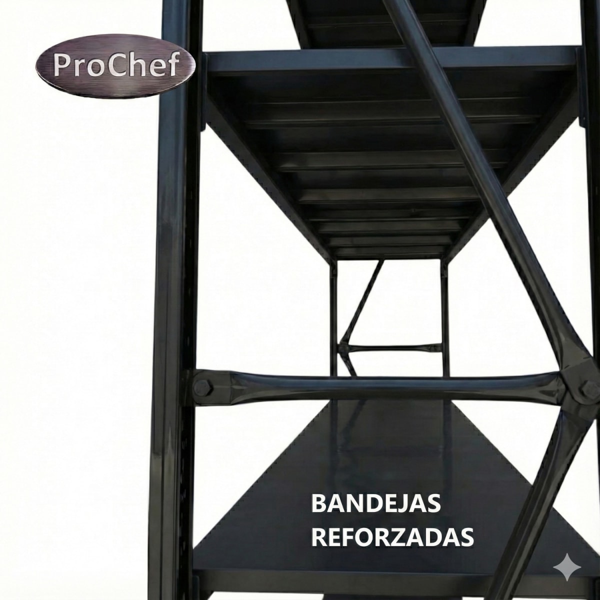 Rack 200x50x200 cm. 400 Kgs Negro5