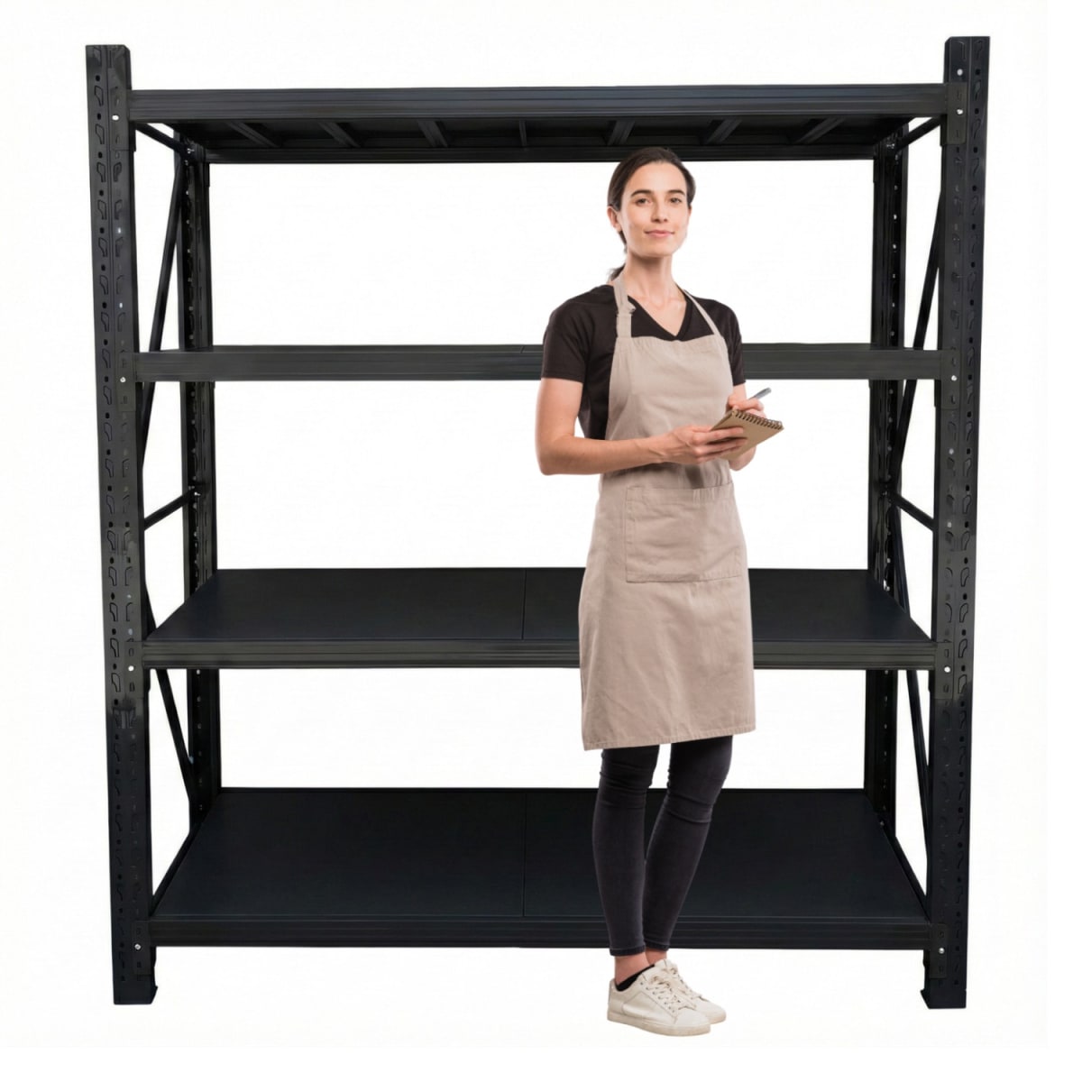 Rack 200x50x200 cm. 800 Kgs Negro1