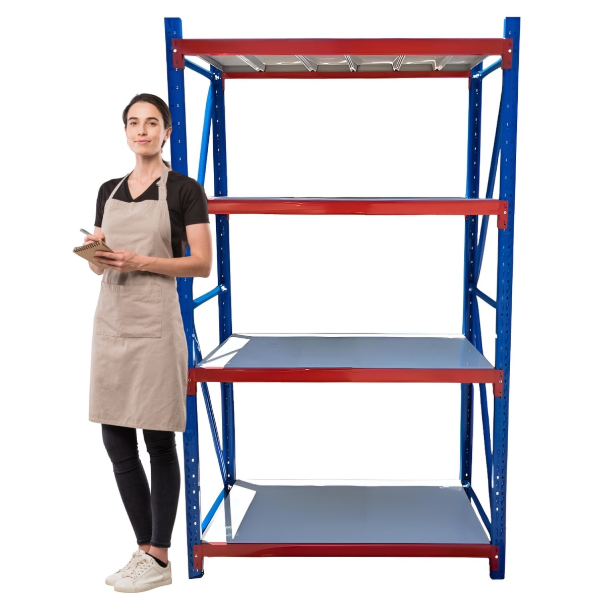 Rack 120x60x200 cm. 400 Kgs Azul Naranjo Gris1