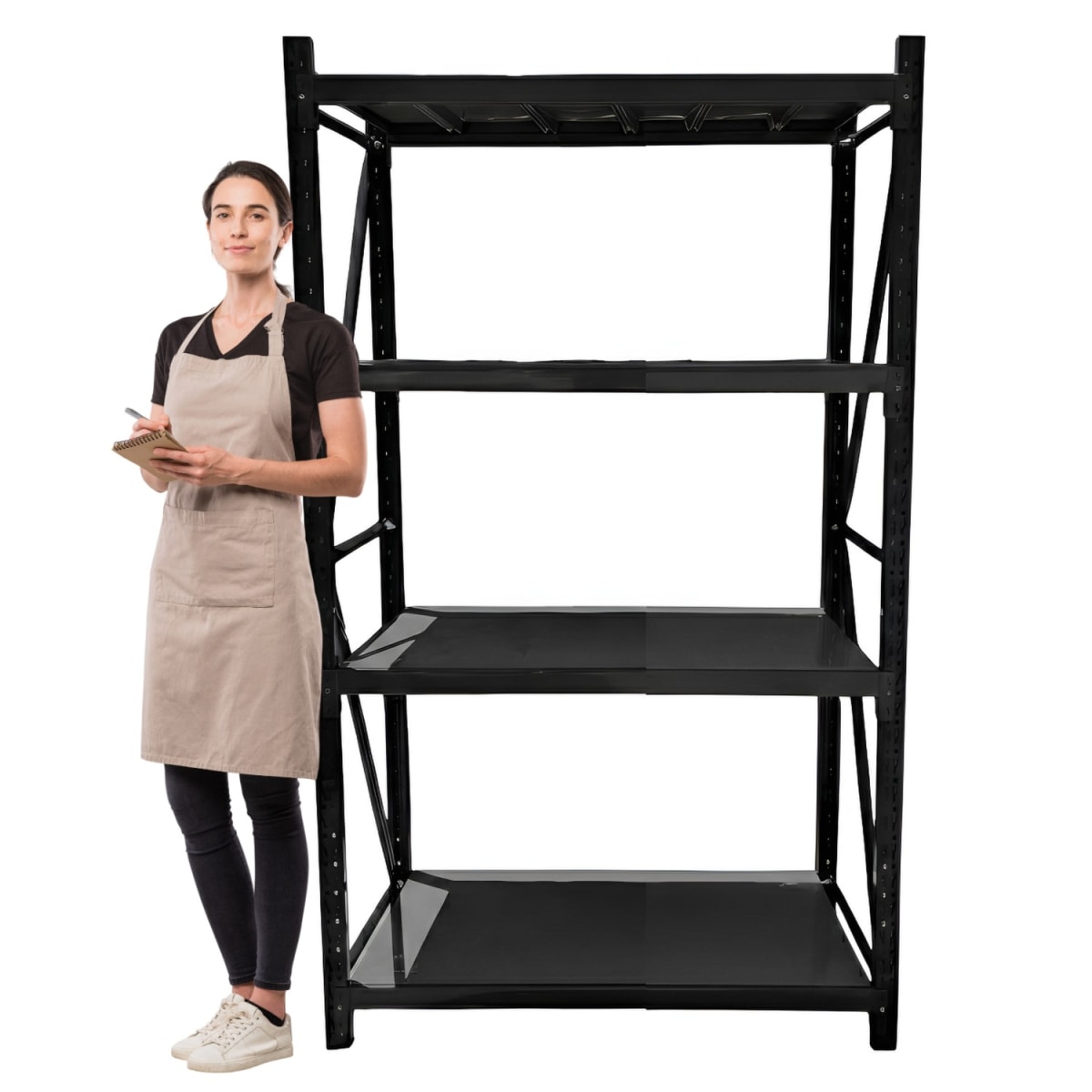 Rack 120x60x200 cm. 400 Kgs Negro1