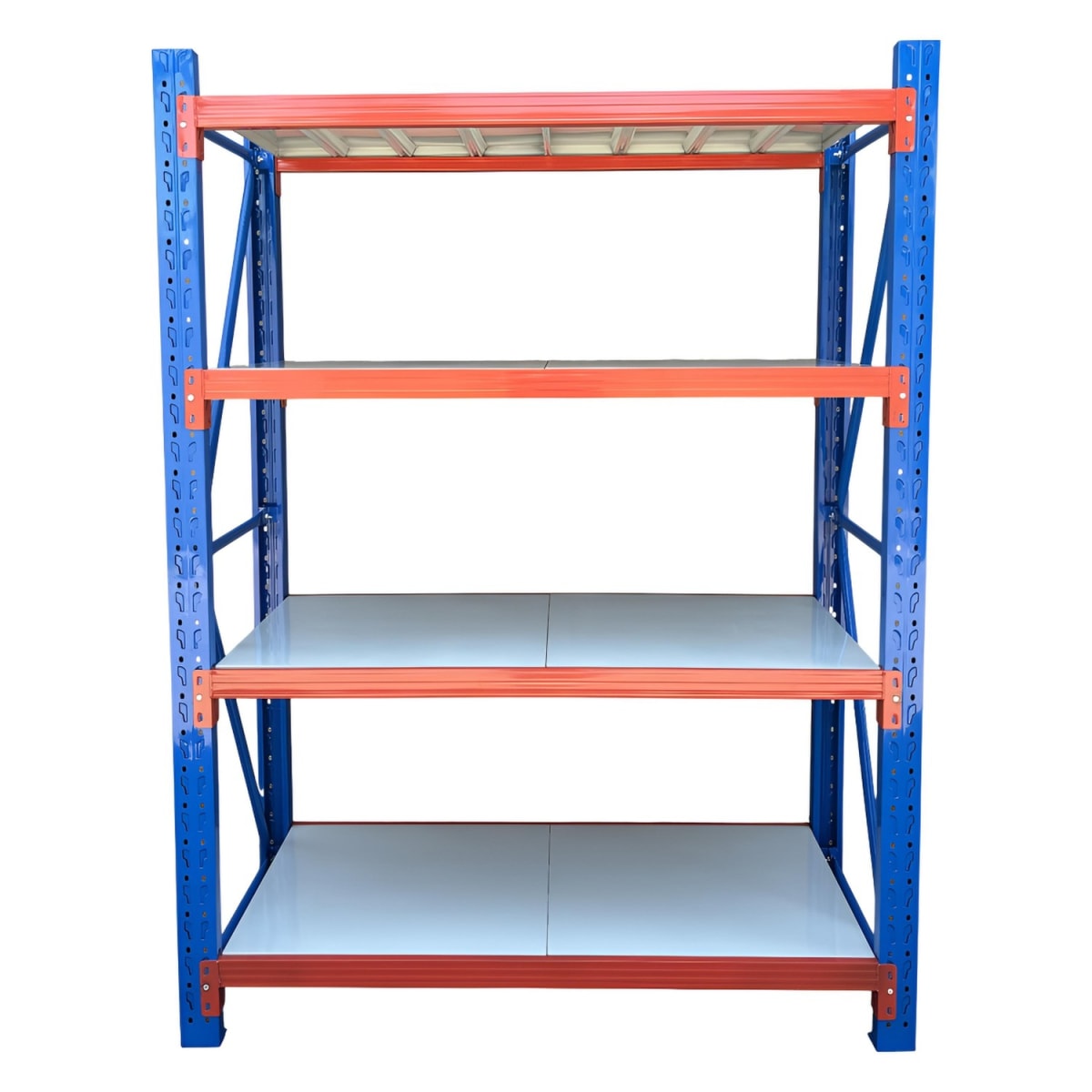 Rack 150x60x200 cm. 800 Kgs Azul Naranjo Gris4