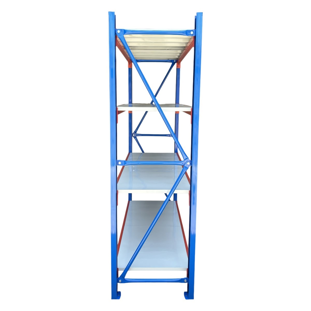 Rack 150x60x200 cm. 800 Kgs Azul Naranjo Gris3