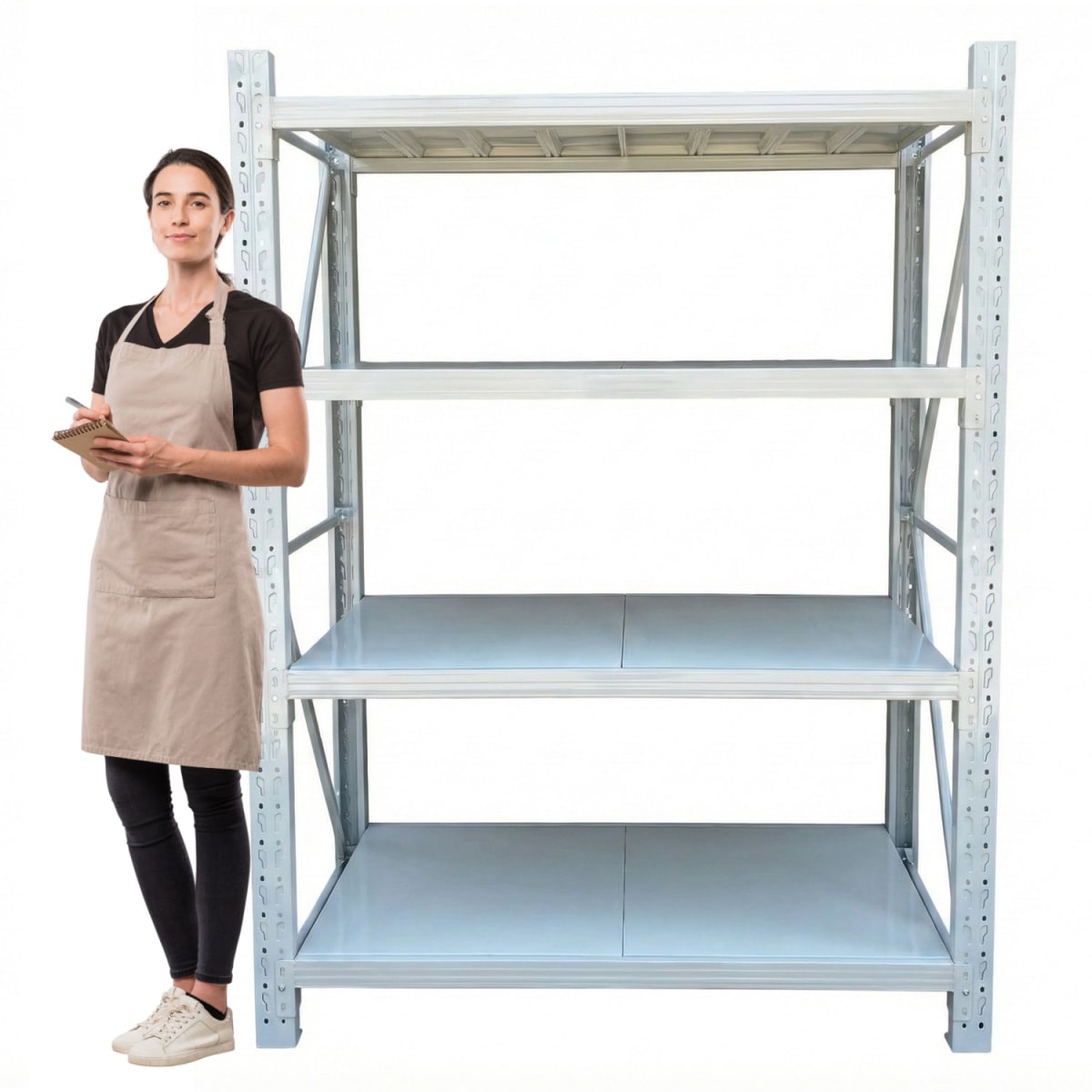 Rack 150x60x200 cm. 800 Kgs Gris Claro1