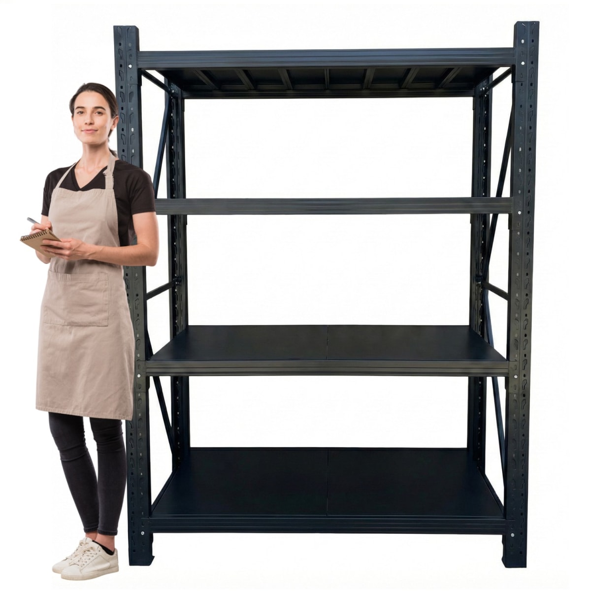 Rack 150x60x200 cm. 800 Kgs Negro1