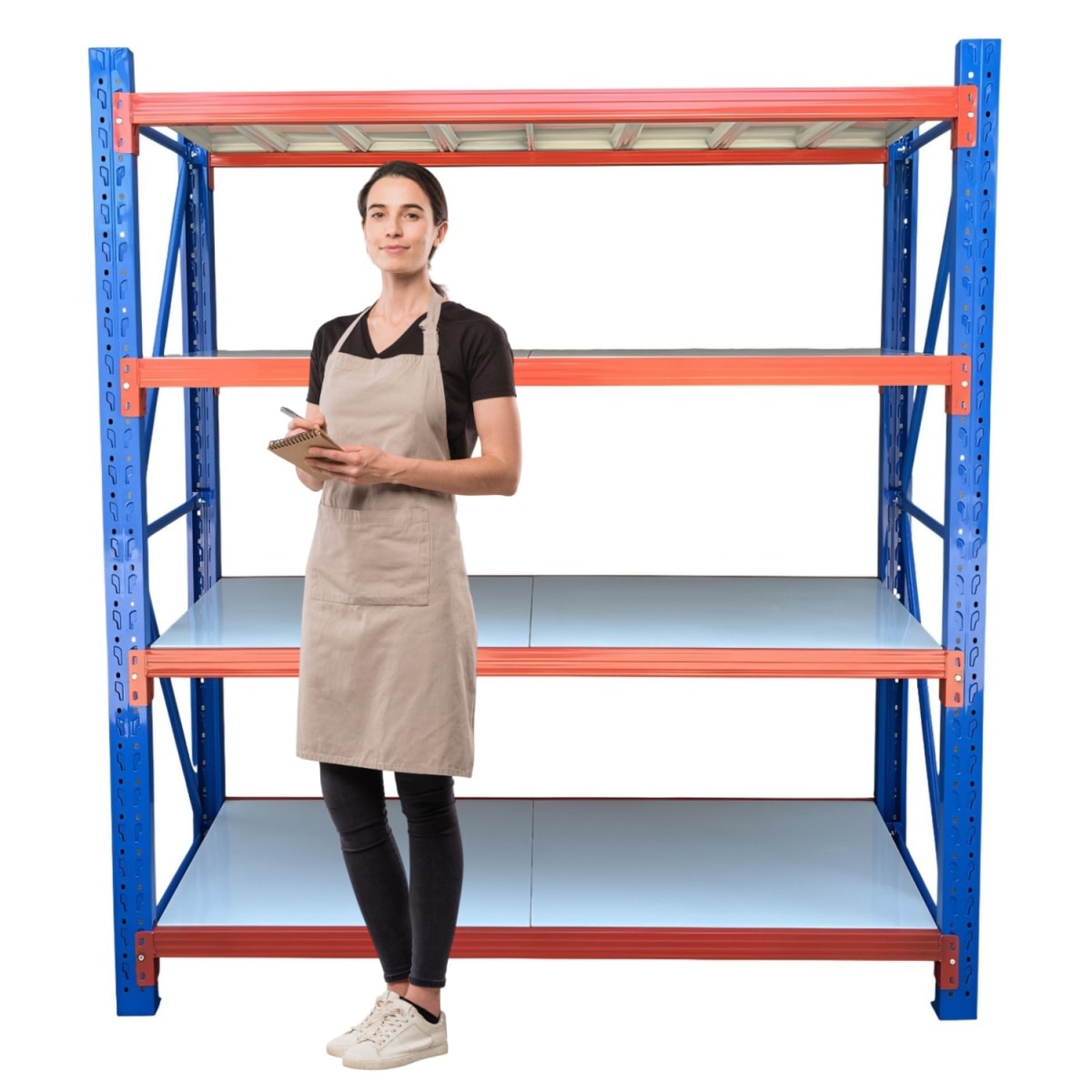 Rack 200x60x200 cm. 1200 Kgs Azul Naranjo Gris1