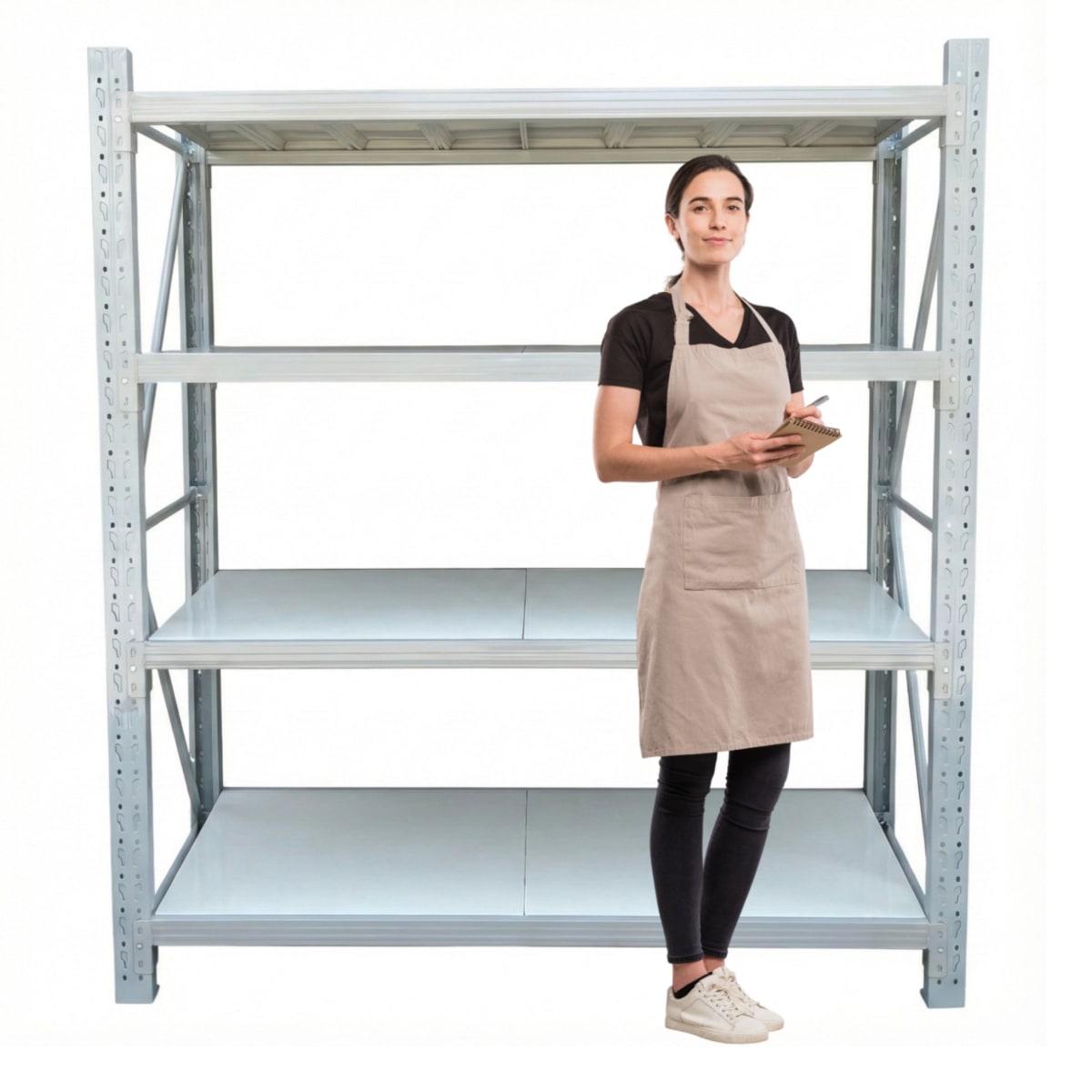 Rack 200x50x200 cm. 800 Kgs Gris Claro1