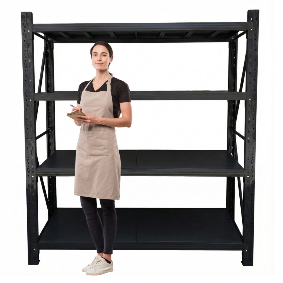 Rack 200x60x200 cm. 800 Kgs Negro1