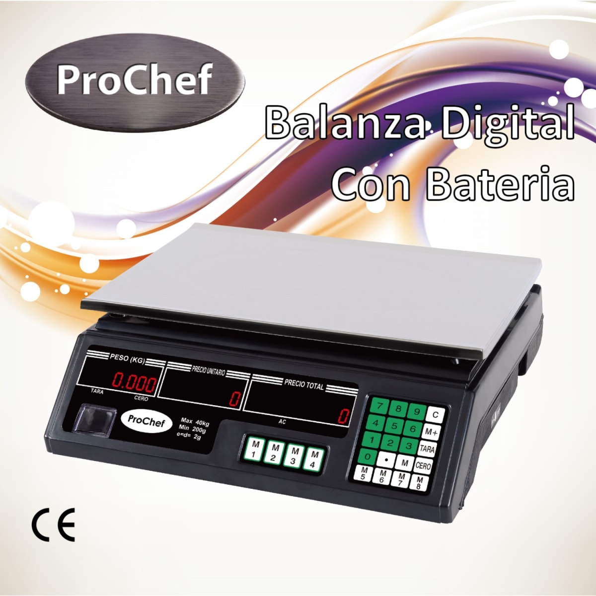 Pesa Digital ProChef 40 Kg. x 2 Gr. Electrica y Bateria3