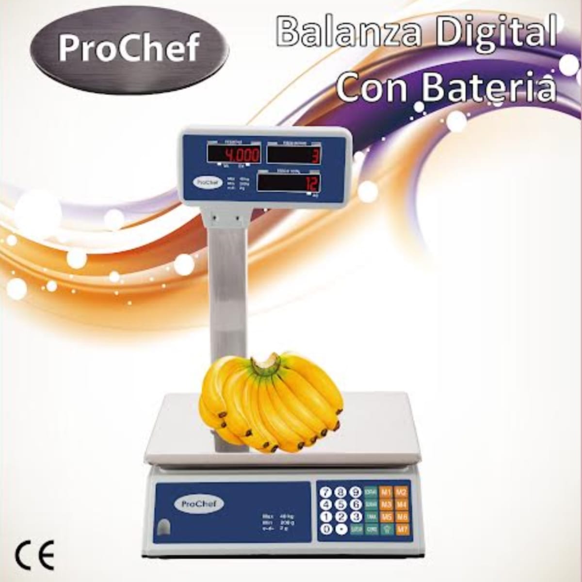Pesa Digital ProChef 40 Kg. x 2 Gr. Con Visor Aereo. Bateria4