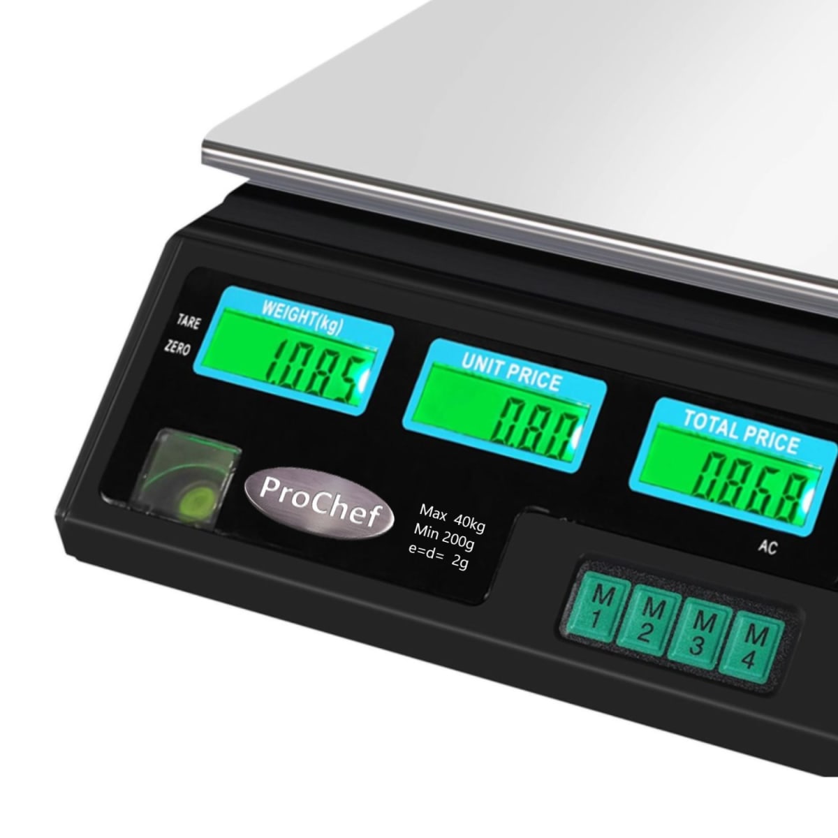 Pesa Digital ProChef 40 Kg. x 2 Gr. LCD. Electrica y Bateria.5