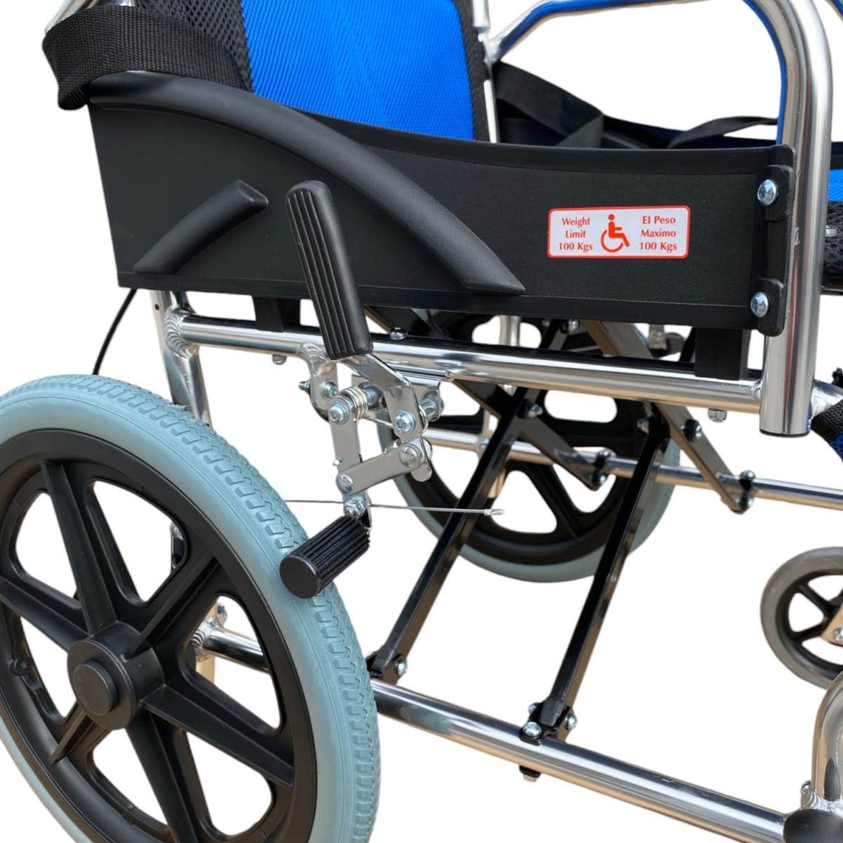 Silla de Ruedas Aluminio Ultra Liviano Aro 16-Azul7