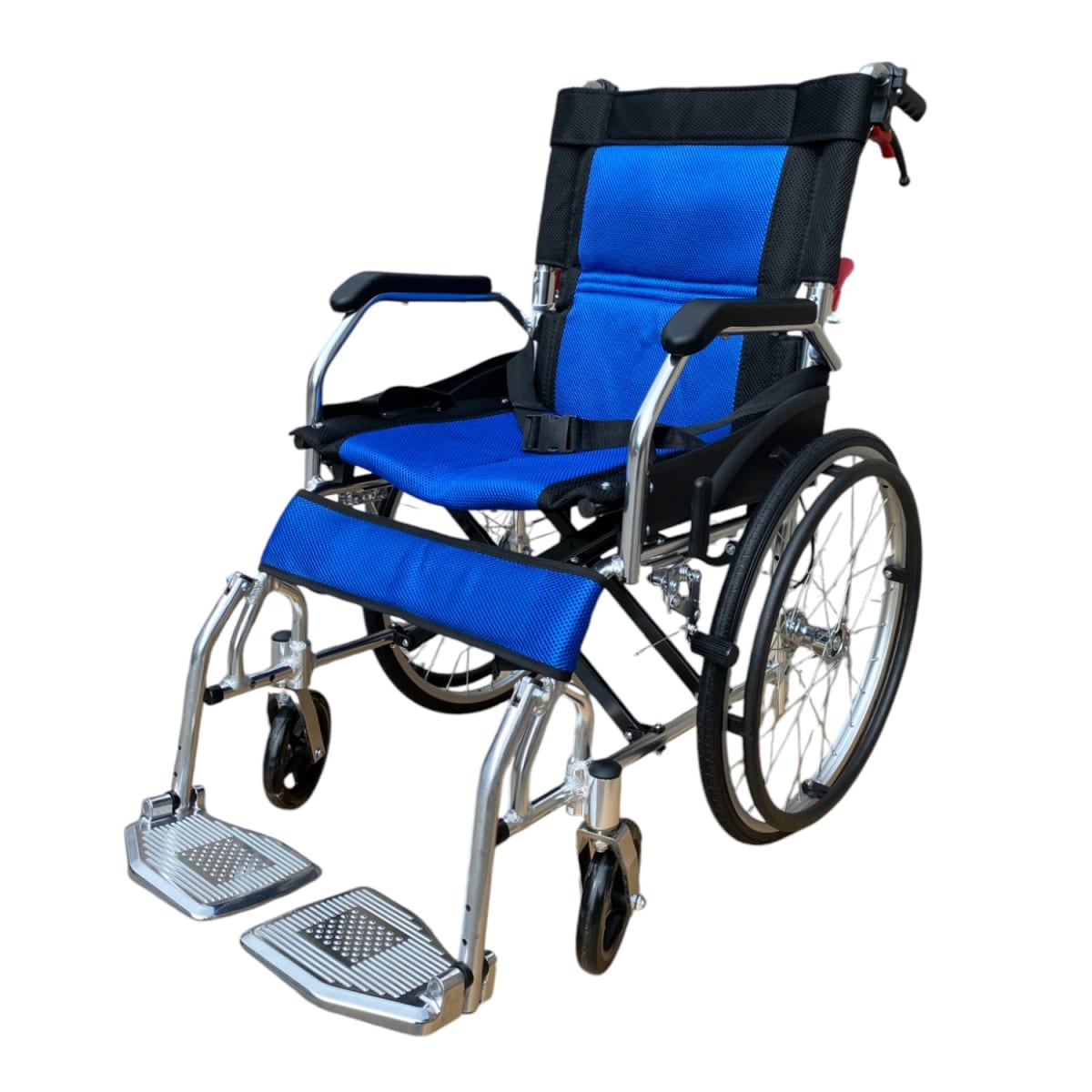 Silla de Ruedas Aluminio Ultra Liviano Aro 20-Azul1