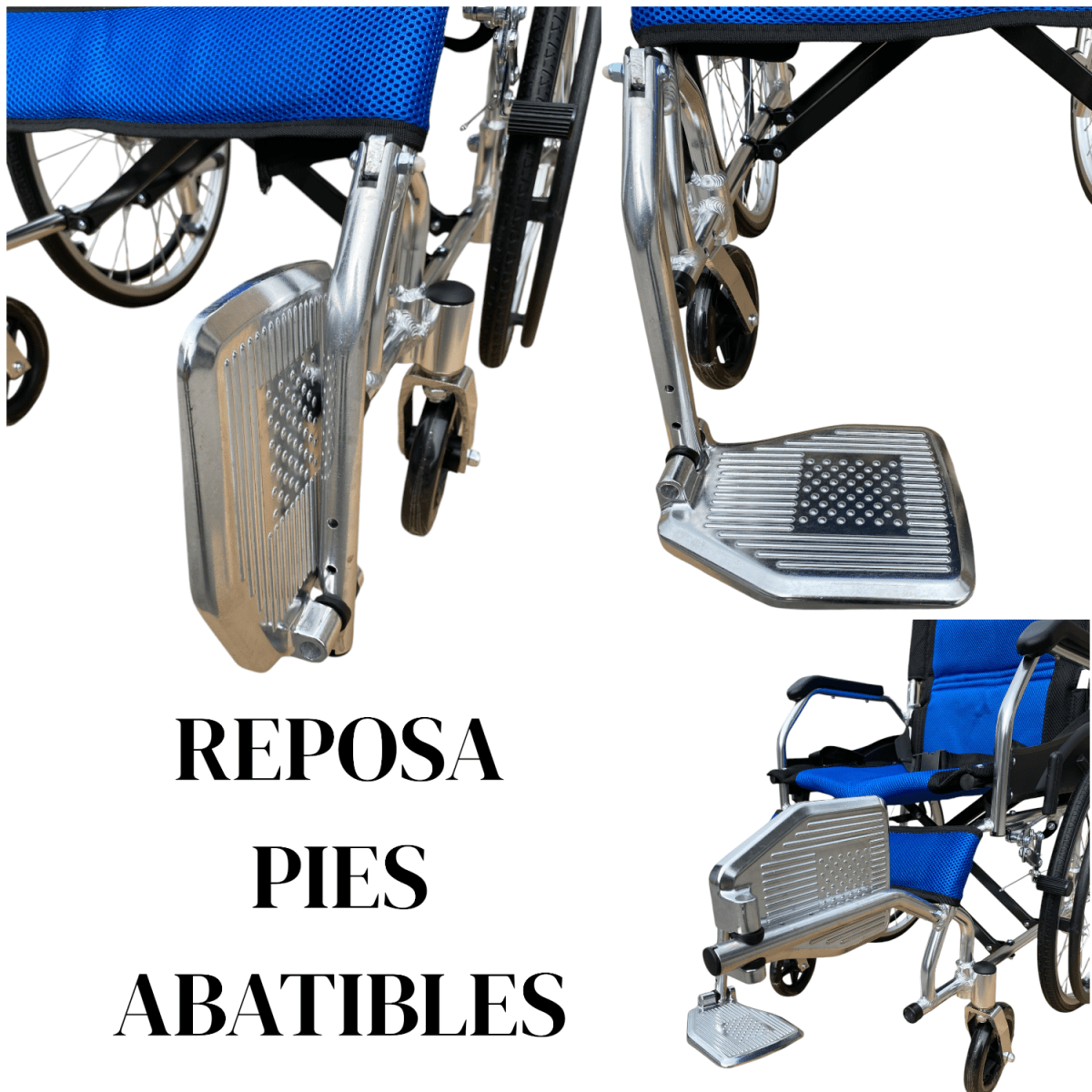 Silla de Ruedas Aluminio Ultra Liviano Aro 20-Azul5