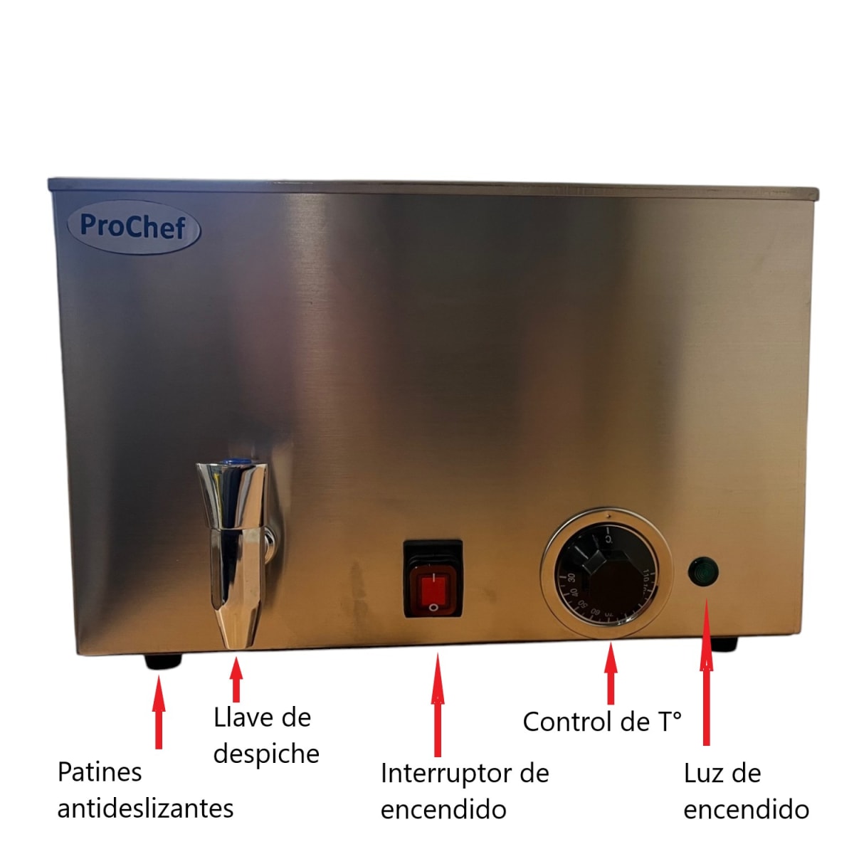 Baño Maria Eléctrico 20 Lt Con Despiche GN 1/1 Inox.5