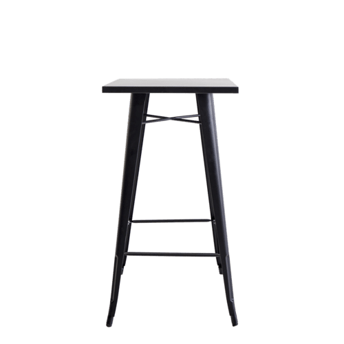 Mesa de Bar Tolix Negro Mate 60 x 60 Cm. Cubierta Acero2