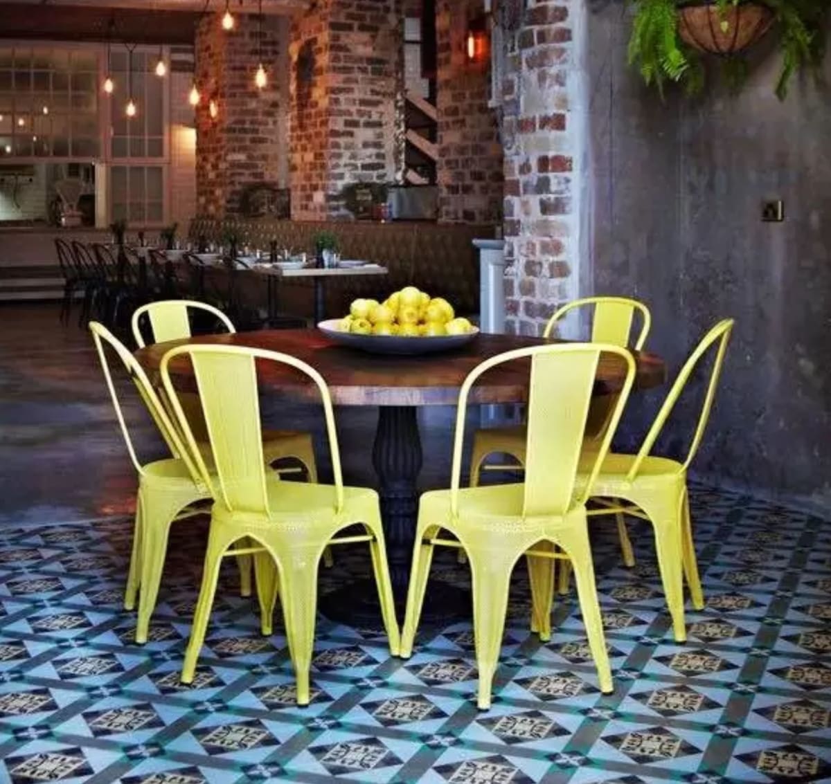 Silla Tolix Amarillo Brillante. Sin Caja7