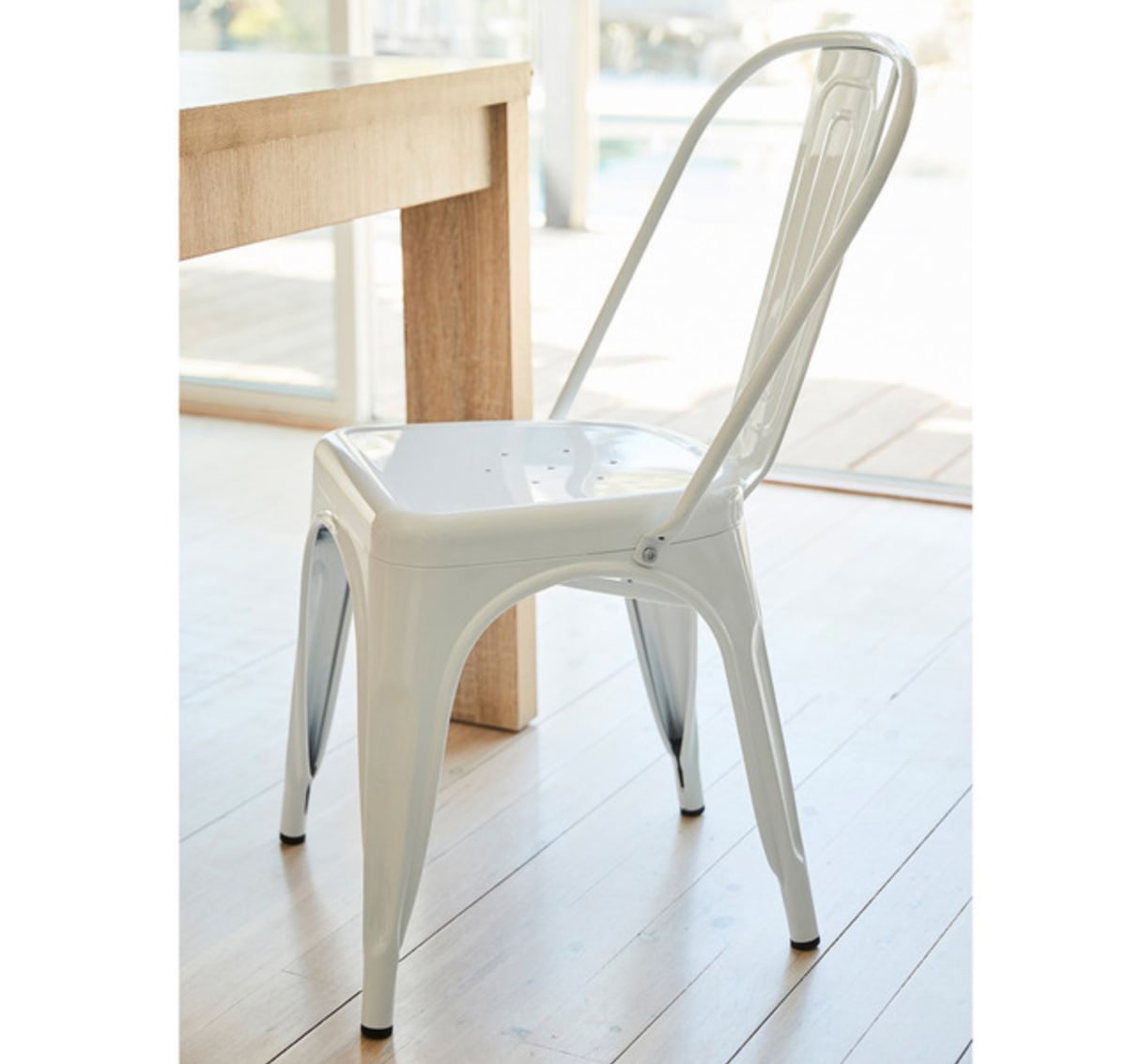 Silla Tolix Blanco Brillante. Sin Caja9