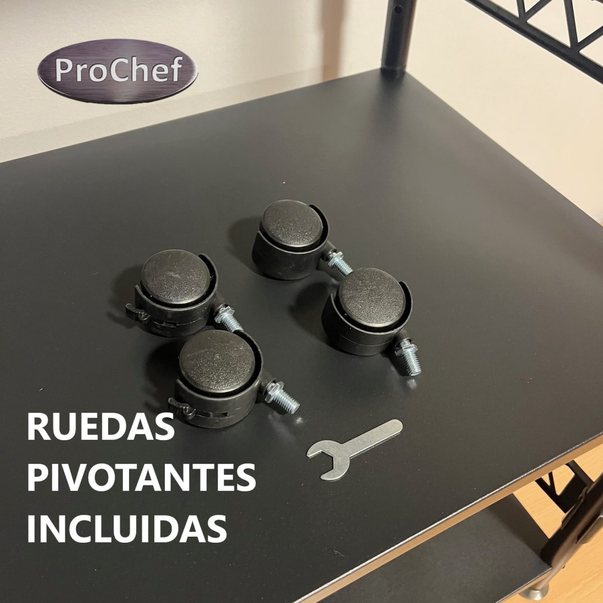 Estante Deco 4 Bandejas Acero 60x40x132 cm4