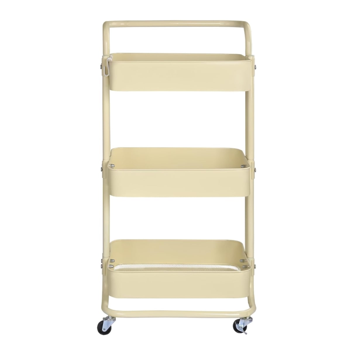 Carro Organizador Multiuso 3 Niveles 100% Acero Crema6