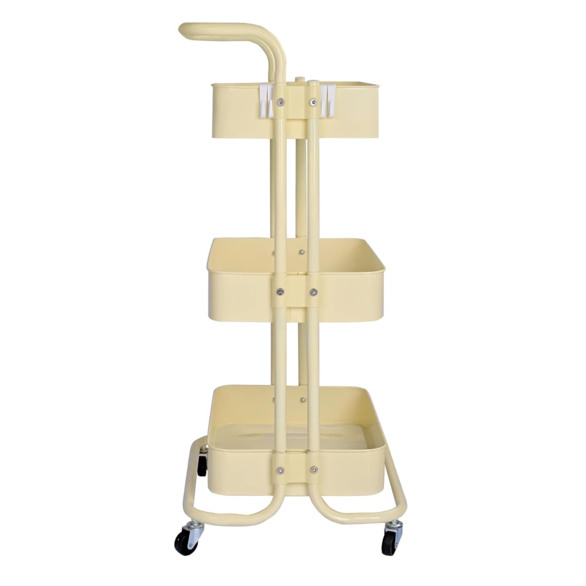Carro Organizador Multiuso 3 Niveles 100% Acero Crema4