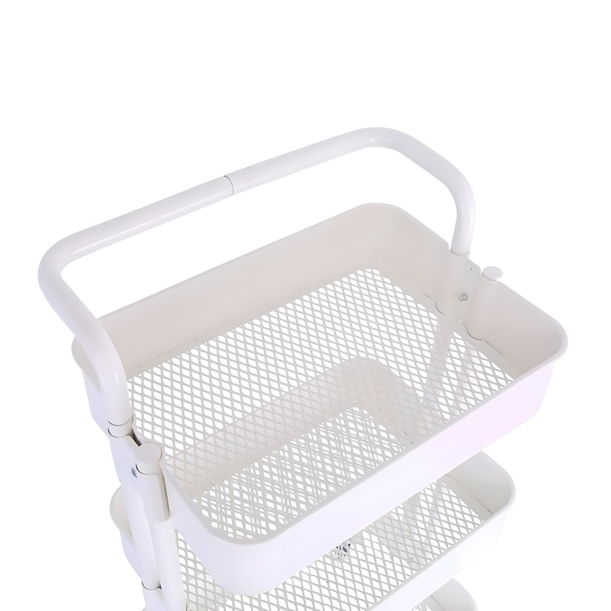 Carro Multiuso Organizador 3 Niveles 100% Acero Blanco4