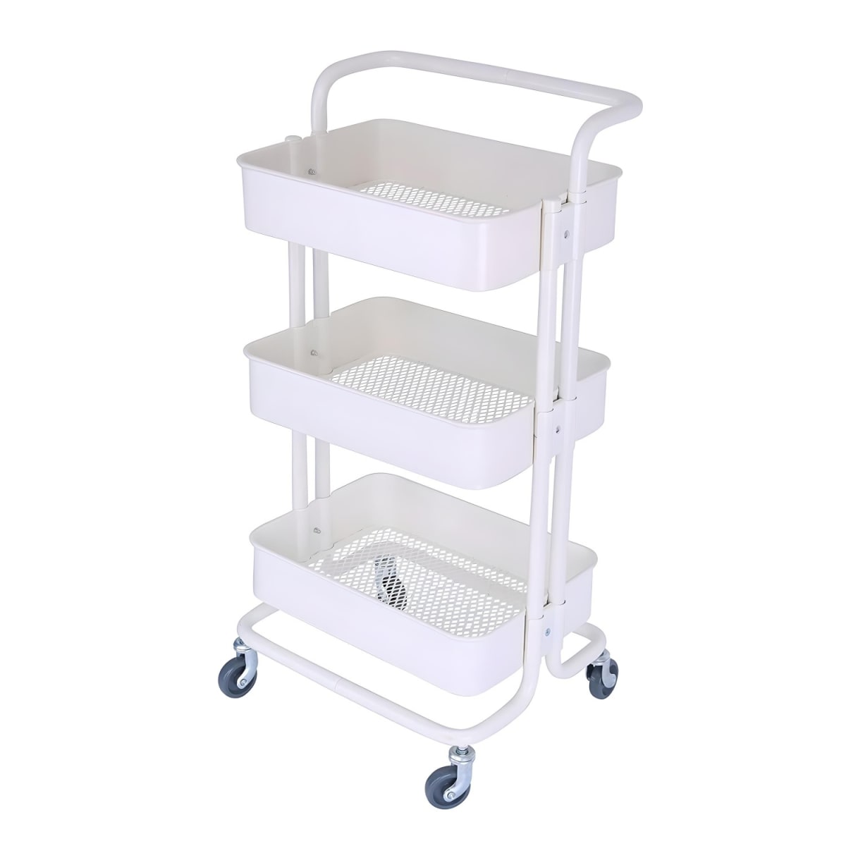 Carro Multiuso Organizador 3 Niveles 100% Acero Blanco1