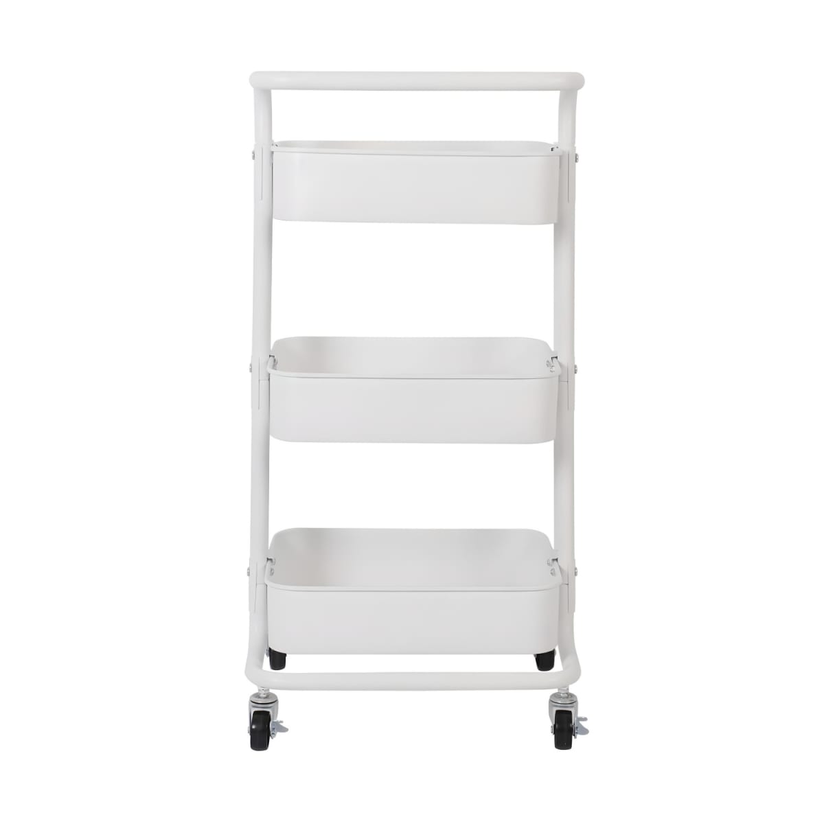 Carro Multiuso Organizador 3 Niveles 100% Acero Blanco7