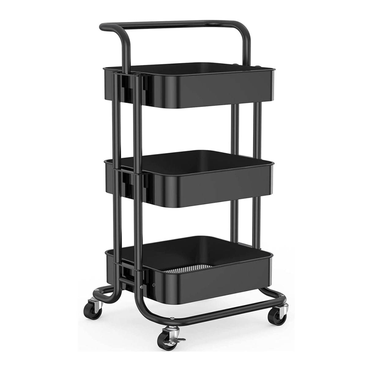 Carro Organizador Multiuso 3 Niveles 100% Acero Negro4