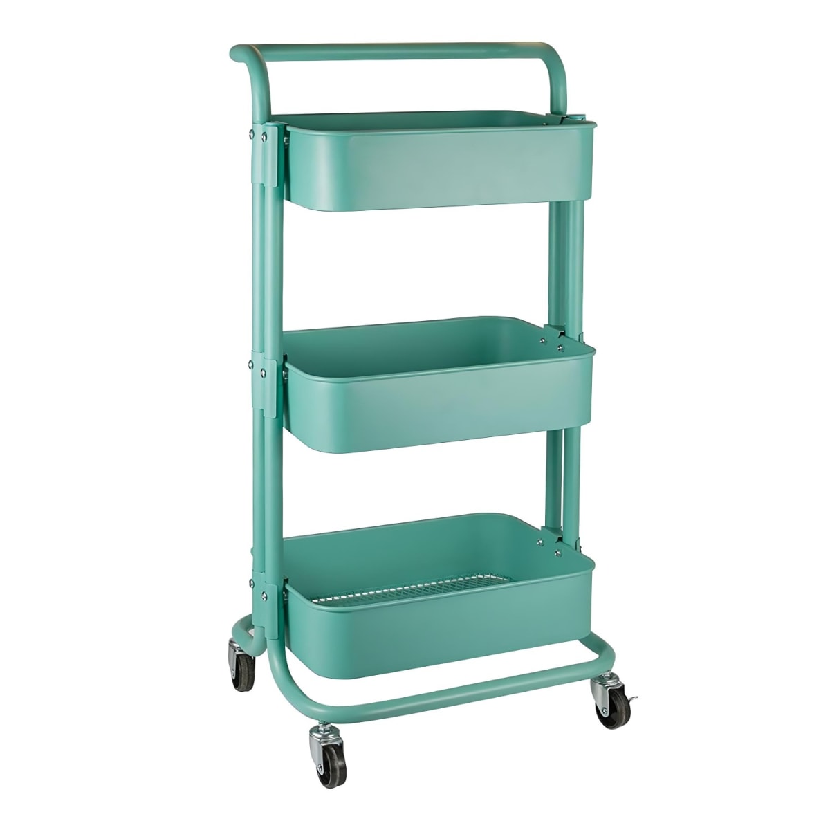 Carro Organizador Multiuso 3 Niveles 100% Acero Verde9