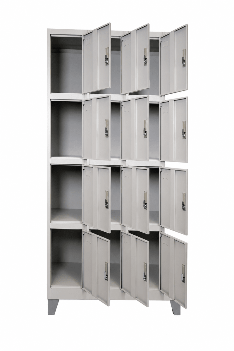 Locker Casillero Metalico 3 Cuerpos 12 Puertas con patas2