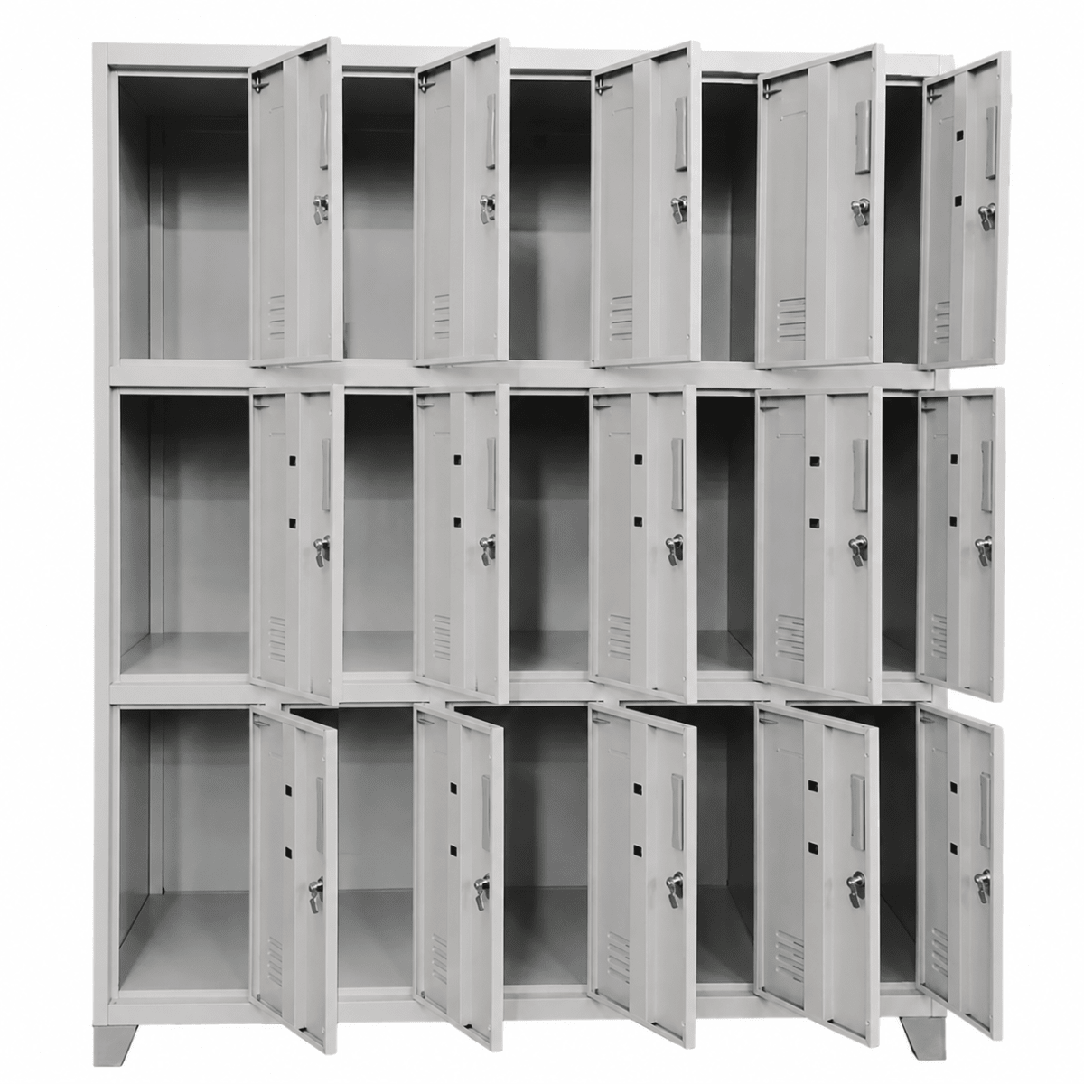 Locker casillero metálico 5 cuerpos 15 puertas con patas.2