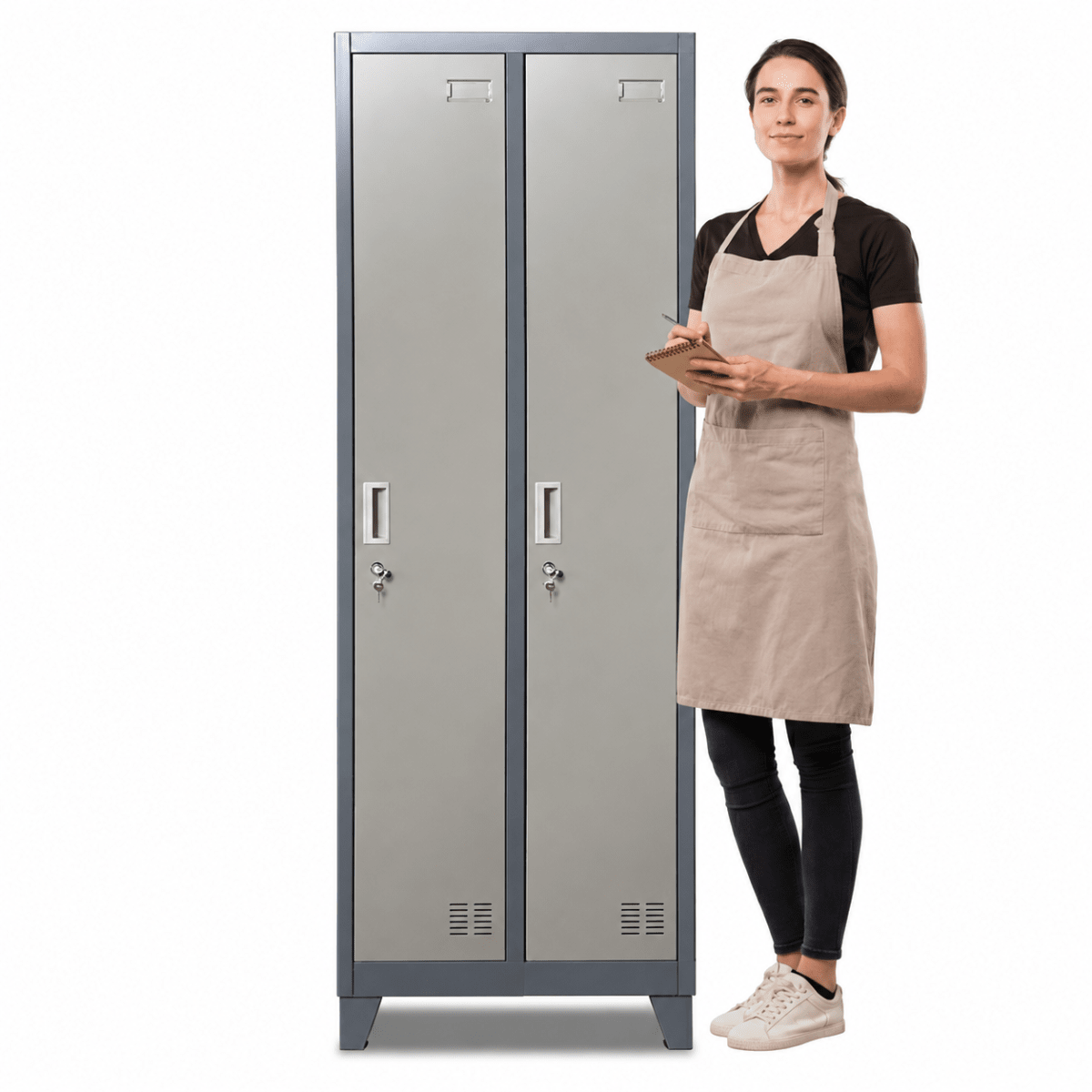 Locker Casillero Metálico 2 Cuerpos 2 Puertas con patas1