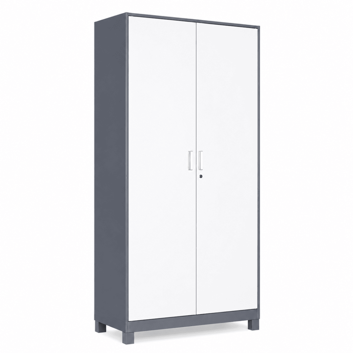Armario Acero 90x40x185 cm. 2 Cuerpos 2 Puertas con patas2