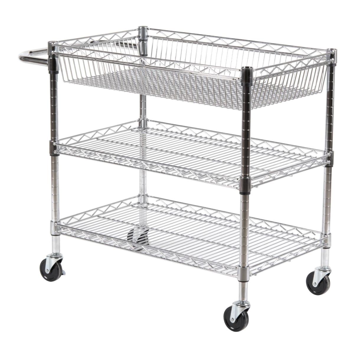 Carro de Apoyo Metálico 90x45x90 cms Acero Cromado2