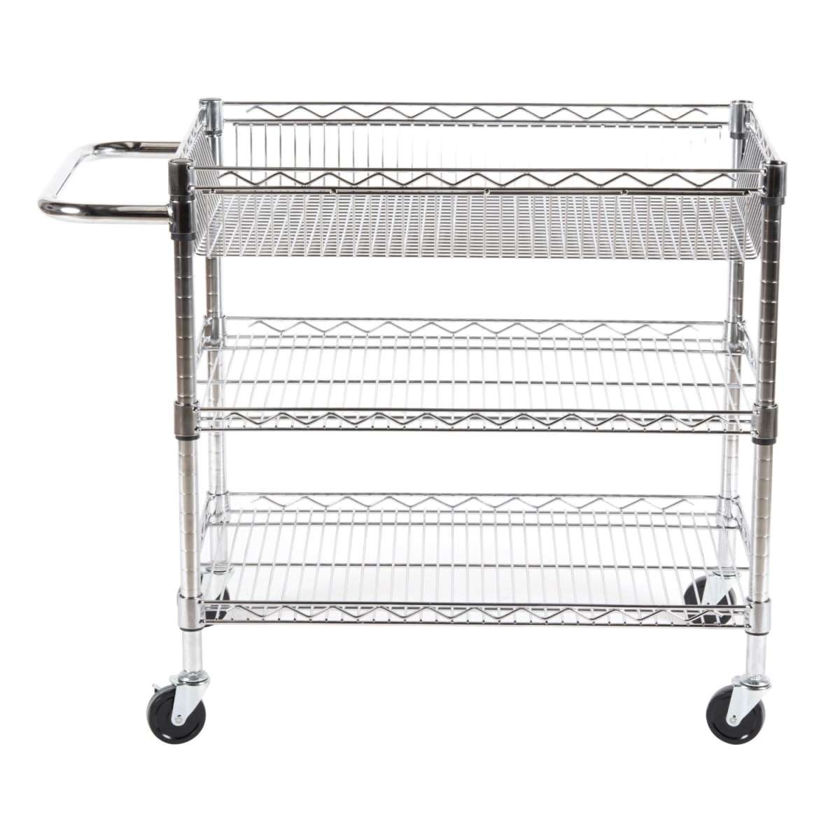 Carro de Apoyo Metálico 90x45x90 cms Acero Cromado3