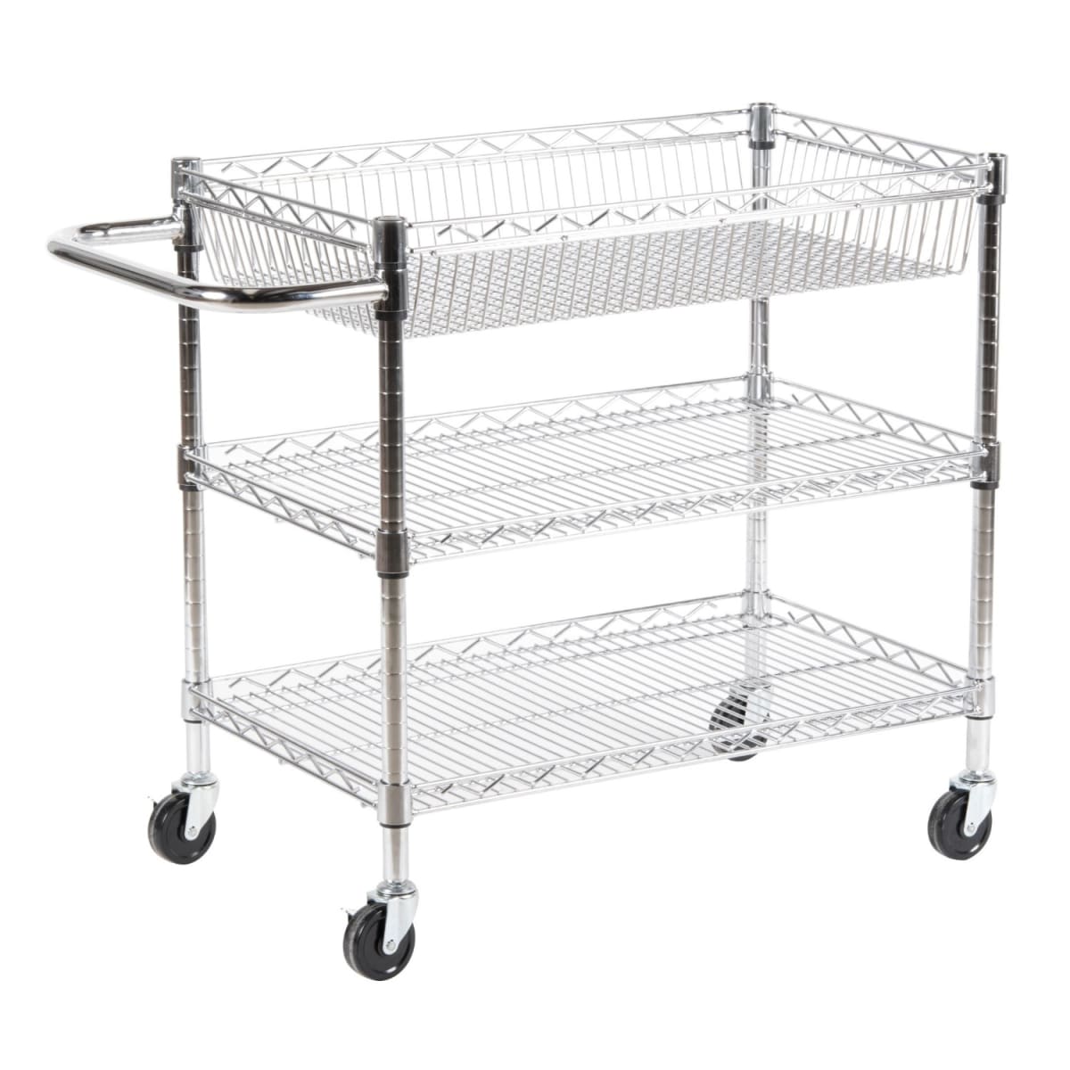 Carro de Apoyo Metálico 90x45x90 cms Acero Cromado5