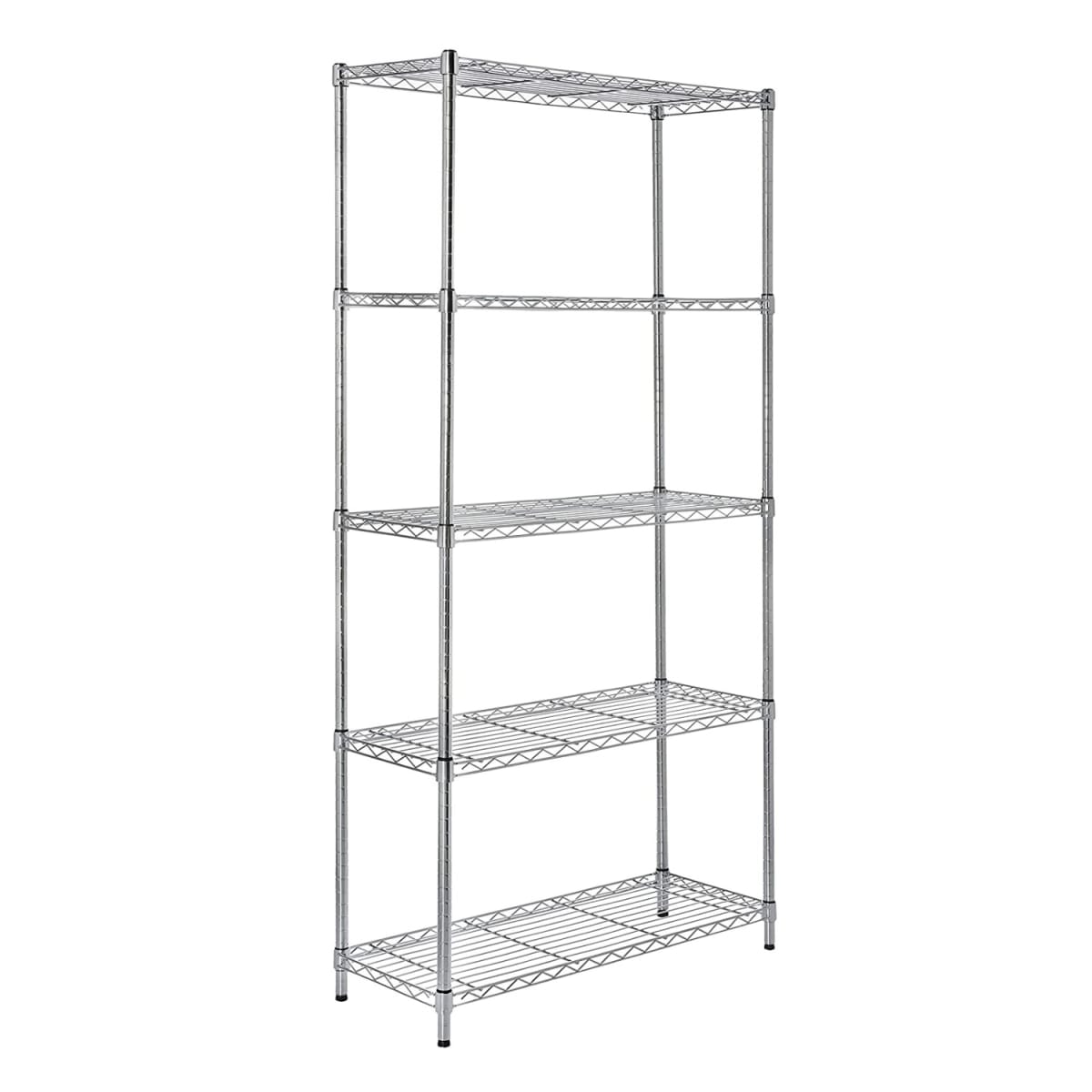 Estante Acero Cromado 5 bandejas 90x35x180 cm. Capacidad 600 kg.2