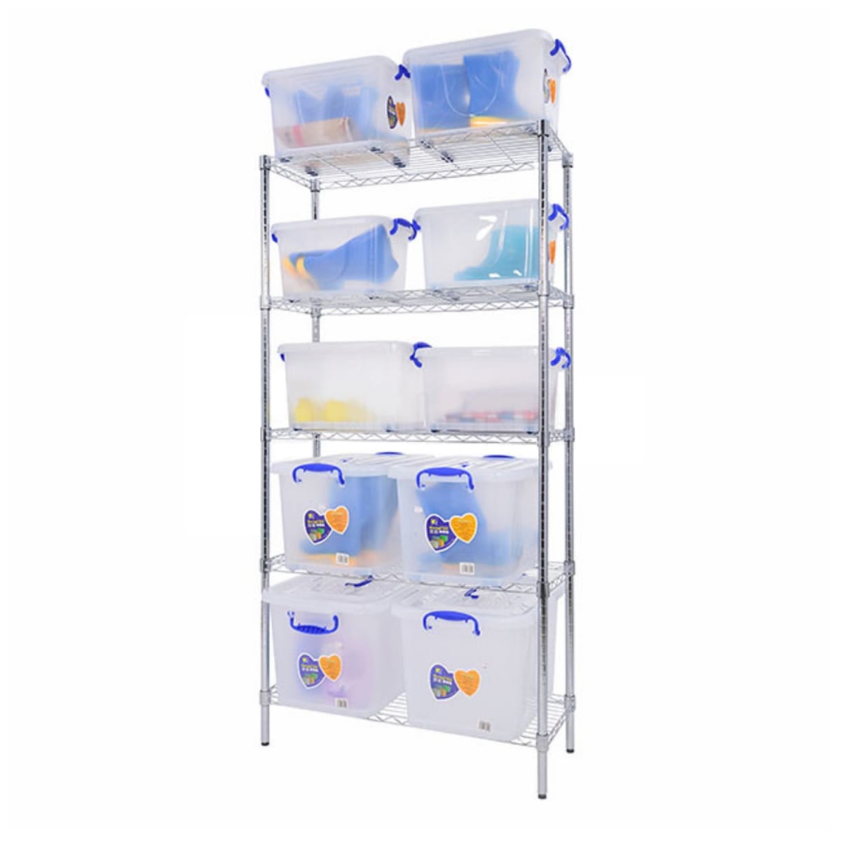 Estante Acero Cromado 5 bandejas 90x35x180 cm. Capacidad 600 kg.5