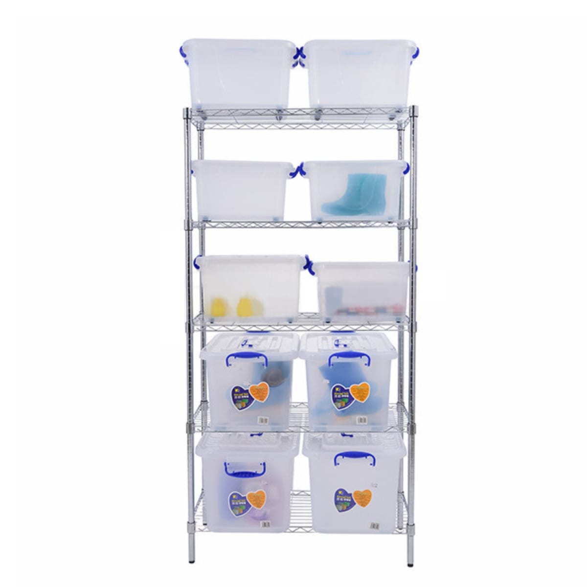 Estante Acero Cromado 5 bandejas 90x35x180 cm. Capacidad 600 kg.6