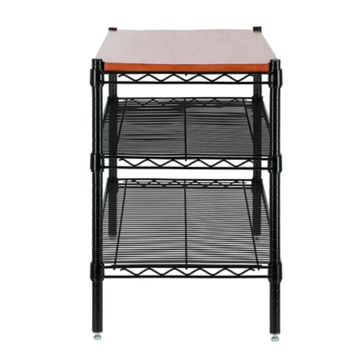 Mesa 90x45x60 cm Acero Pintado 3 bandejas. Cubierta Madera4