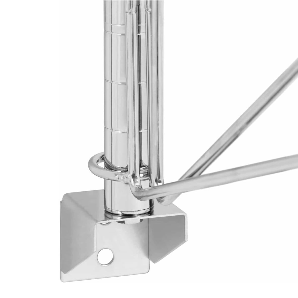 Repisa 2 bandejas 90x35x80 cm. Acero Cromado. Cap. 300 kg.6
