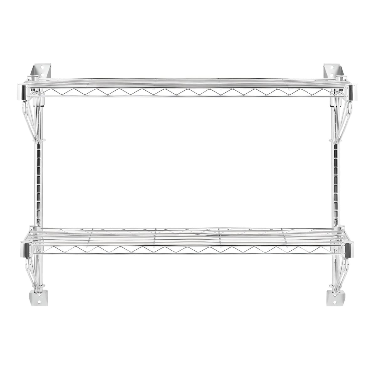 Repisa 2 bandejas 90x35x80 cm. Acero Cromado. Cap. 300 kg.2