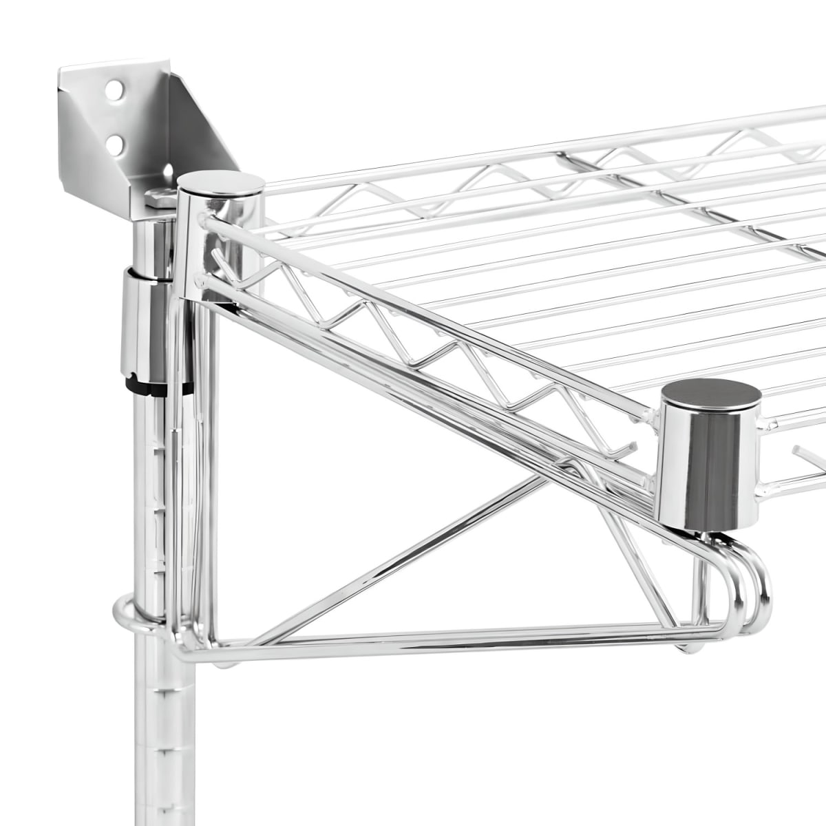 Repisa 2 bandejas 90x35x80 cm. Acero Cromado. Cap. 300 kg.4