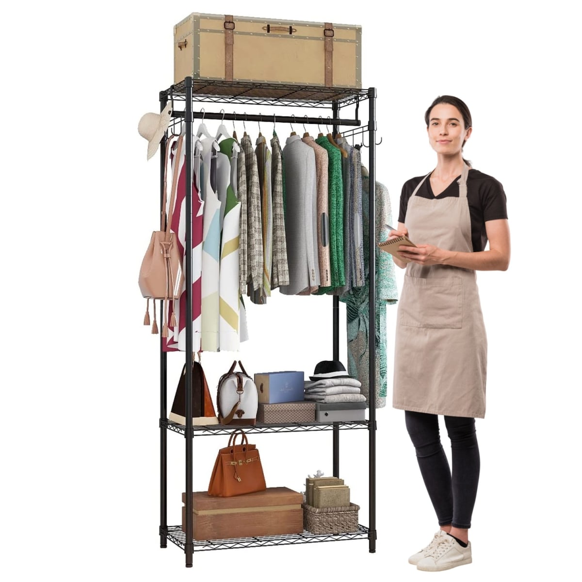 Closet abierto 90x45x180 cm Acero Pintado. Cubierta PVC1