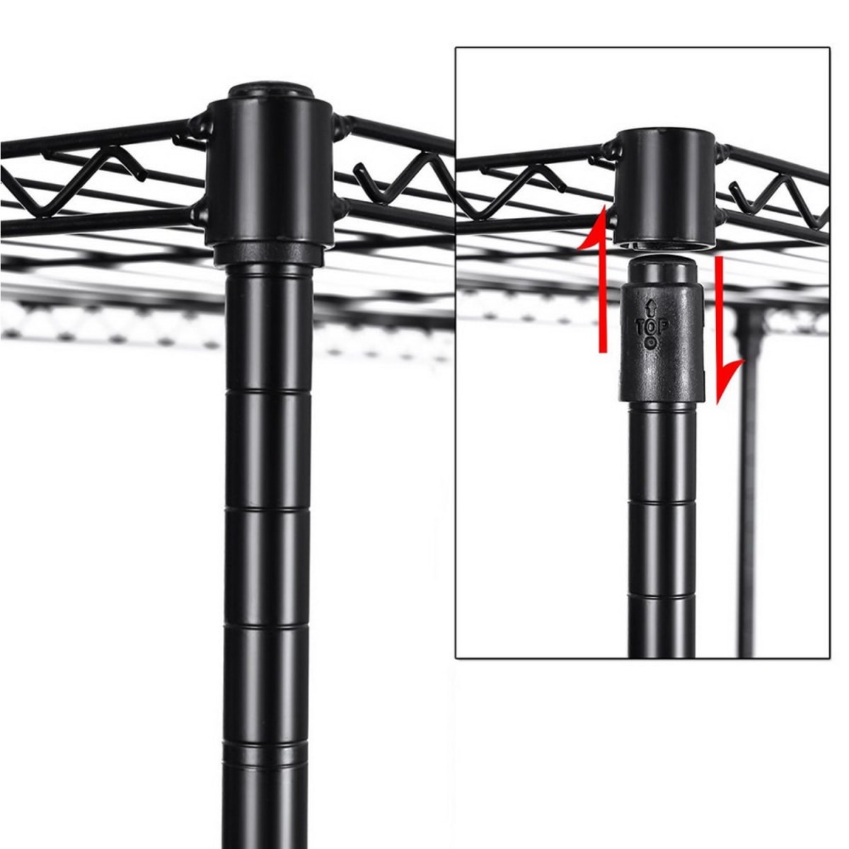 Carro Organizador 3 niveles 60x35x81 cm. Acero Negro5