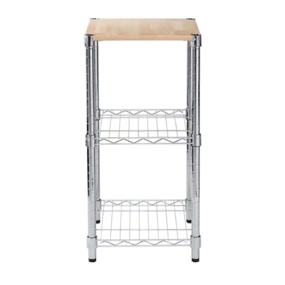 Mesa de apoyo 35x35x70 cm Acero Cromado Cubierta MDF4