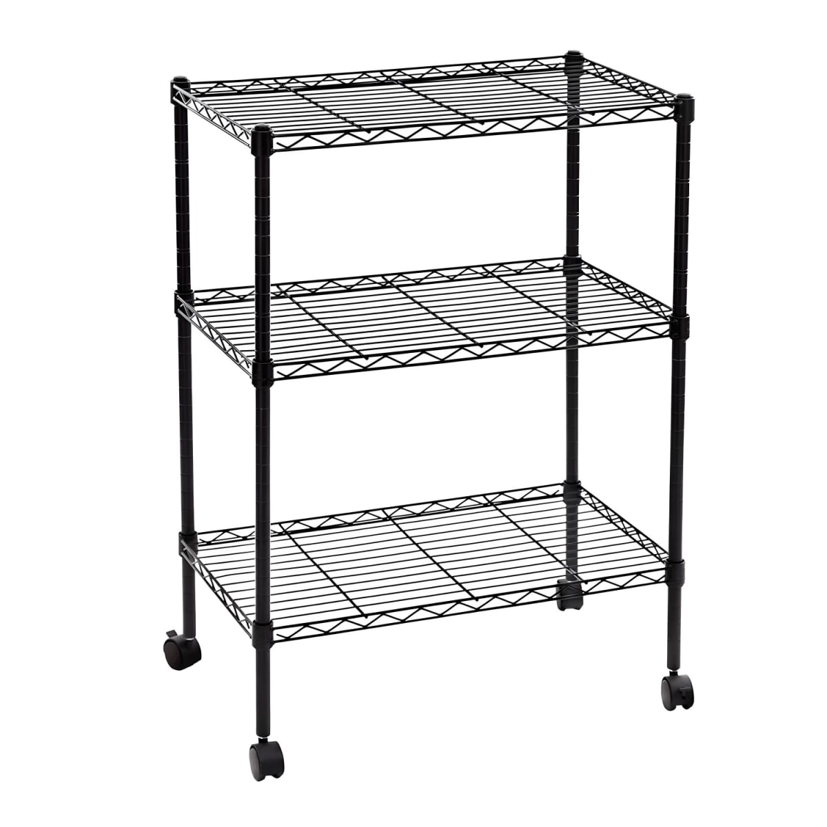 Carro Organizador 3 niveles 60x35x81 cm. Acero Negro2