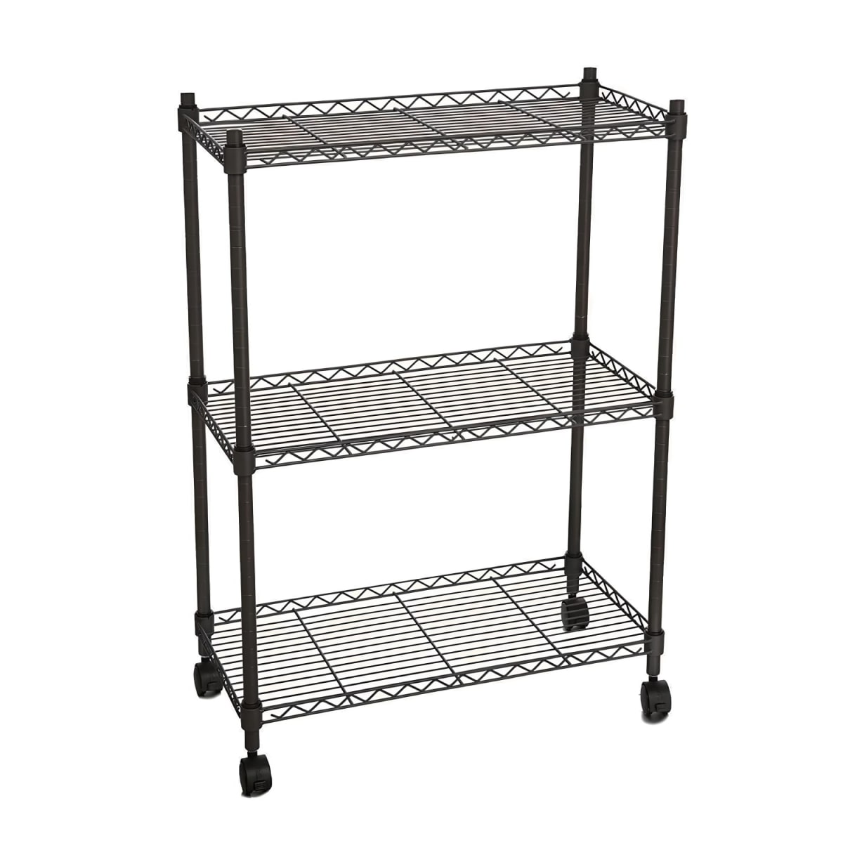 Carro Organizador 3 niveles 60x35x81 cm. Acero Negro4