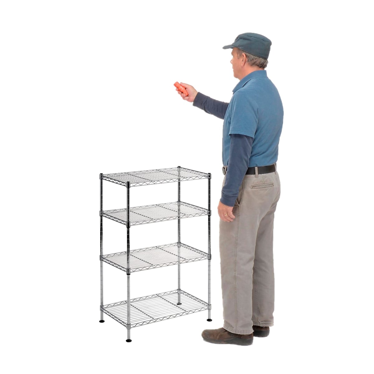 Estante 50x30x80 cm. Acero Cromado. Capacidad 160 kg.4